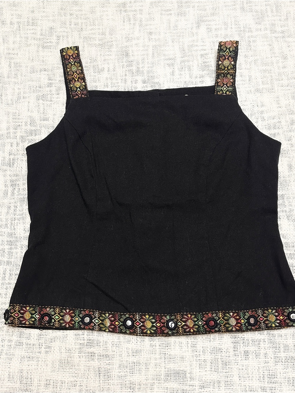 Vintage Jessica Howard Petite Floral Mozaic Button Back Top πΌ Size Measured